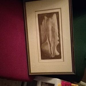 Framed Abstract Art in Brown and Cream "DRIFTWOOD"